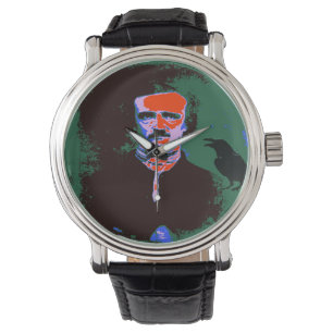 Relógio Edgar Allan Poe Pop Art