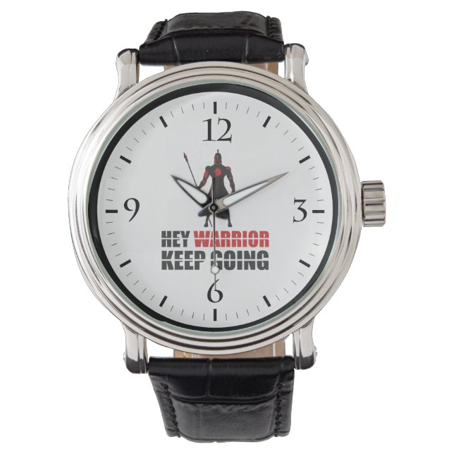 Relógio Ei, guerreiro, continue indo (Frente)