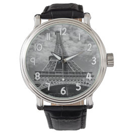 Relógio Eiffel Tower Wrist Watch – Black and White Paris