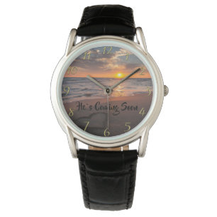 Relógio ELE ESTÁ VINDO EM BREVE, O oceano de Fé Cristã