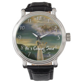 Relógio ELE VEM EM BREVE Fé Cristã