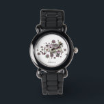 Relógio Elefante Floral de Cores de Pastel Cujo Cores é<br><div class="desc">Cor pastel bonita,  elefante floral bebê segurando uma flor. Se precisar de ajuda para personalizar qualquer um dos meus designs,  entre em contato com o designer do ArtOnWear. Formatação de texto livre com ajuda ao vivo disponível por solicitação.</div>