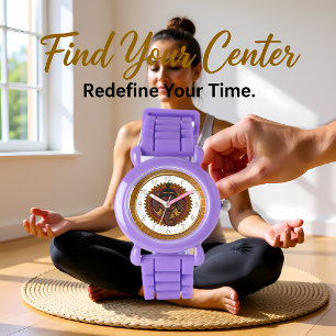 Relógio Elefante-metalizador de mandala adorável design 5