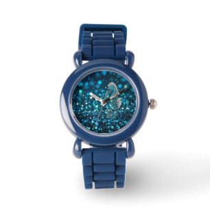 Relógio Elegância em Movimento: Cavalo-Marinho Aqua em Bok