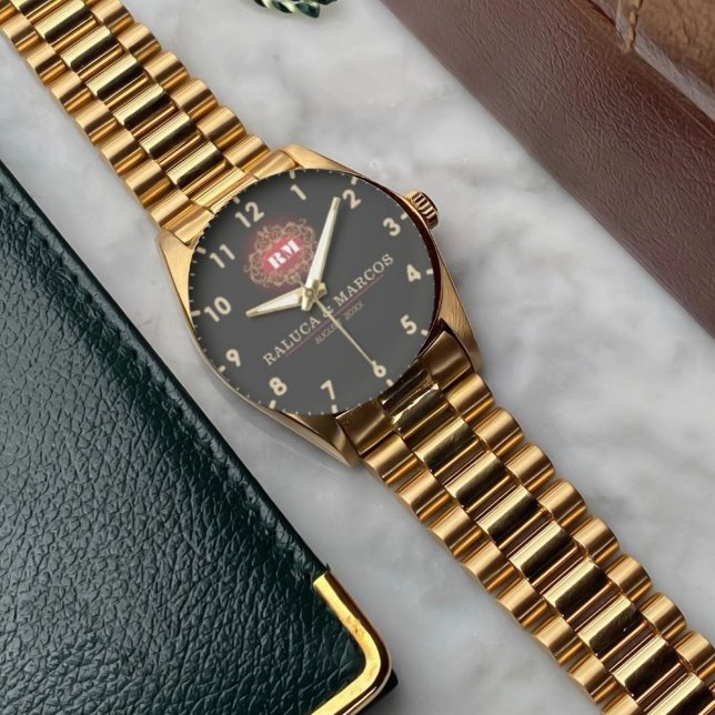 Relógio Elegant beautiful classic botanical (Criador carregado)