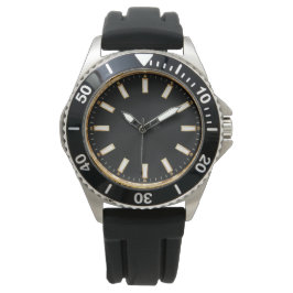 Relógio Elegant Black Diver Style Watch Design