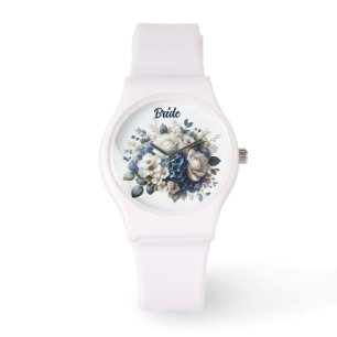 Relógio Elegant Floral Bride Watch - Dia do Casamento
