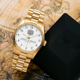 Relógio Elegant Luxury monogram initials names