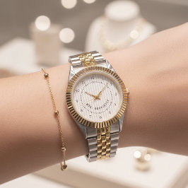 Relógio Elegant Mr & Mrs Watch, Custom Gift for Weddings