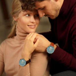 Relógio Elegant typography custom name couple's gift