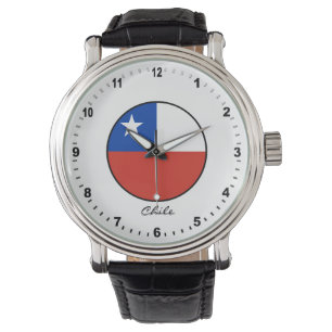 Relógio Elegante Chile Watch & Chilan Flag / Santiago