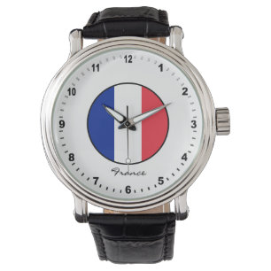 Relógio Elegante France Watch & French Flag / Paris
