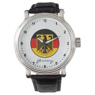 Relógio Elegante Germany Watch & German Flag / Alemanha