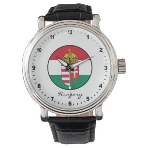 Relógio Elegante Hungary Watch & Húngaro Flag