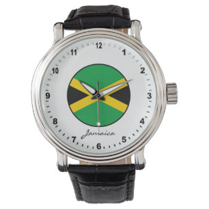 Relógio Elegante Jamaica Watch & Jamaican Flag