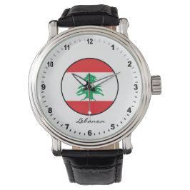 Relógio Elegante Lebanon Watch e libanês: bandeira
