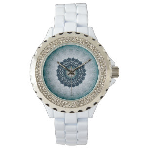 Relógio Elegante Marinho Blue Mandala
