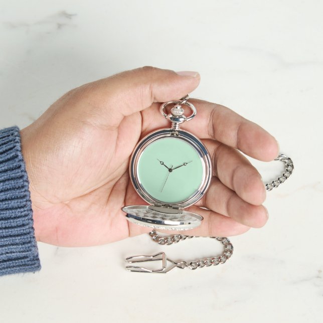 Relógio Elegante Mint Green Pocket Watch (Mão)