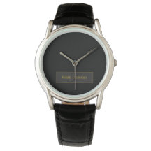 Elegante Monograma de Letra Cursiva Preto e Dourad