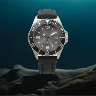 Relógio Elegante Monograma Silver Brutado Metálico