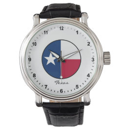 Relógio Elegante Texas Watch & Texas Flag / EUA