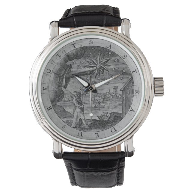 Relógio Emblema Antigo - Astrônomo Antigo Observador do Pu (Frente)