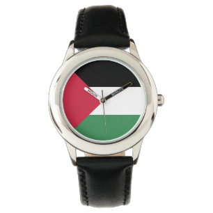 Relógio emblema da bandeira da Palestina