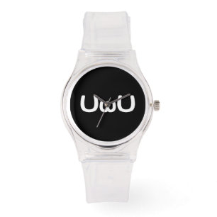 Relógio Emoticon feliz da cara do Anime de UwU