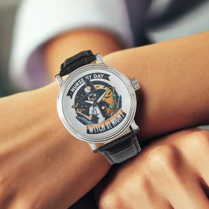 Relógio Enfermeira do Dia Bruxa do Dia das Bruxas