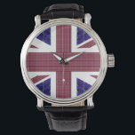 Relógio England Flag, Reino Unido Excelente<br><div class="desc">England Flag, Excelente British Flag Watch. O sinalizador é feito com imagens de pedras de Gema: O fundo azul é formado por aperitivos azuis retangulares. As listras vermelhas são rubis em forma retangular. As Estrelas são Ouros.</div>
