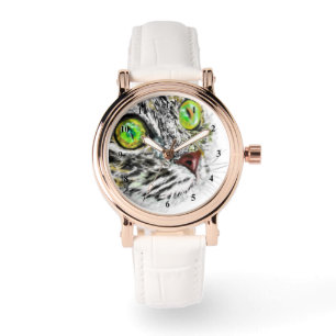 Relógio Engraçado Cat Watch