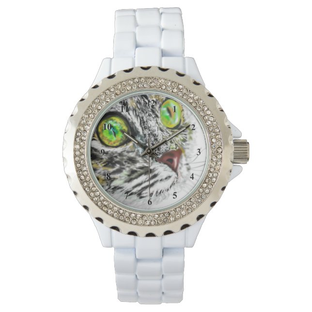 Relógio Engraçado Cat Watch (Frente)