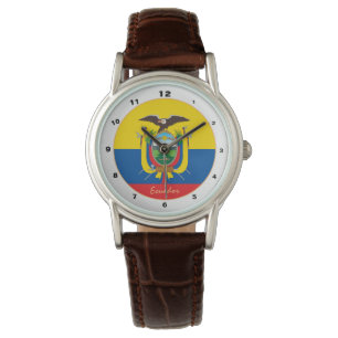 Relógio Equador Flag, Equador, moda de tendências/relógi
