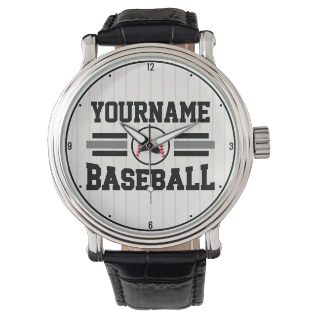 Relógio Equipe de NOME Personalizada do Jogador de Basebal (Frente)