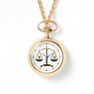 Relógio Escalas de Justiça do Ouro de luxo Presentes ini