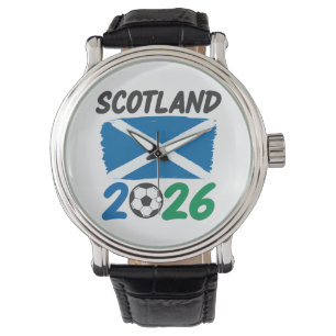 Relógio Escócia 2026 Design de Fã de Futebol / Saltire e P