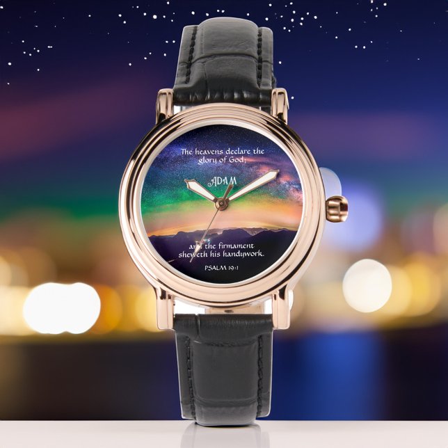 Relógio Escritura Cristã Personalizada do Starry Night Sky (Criador carregado)