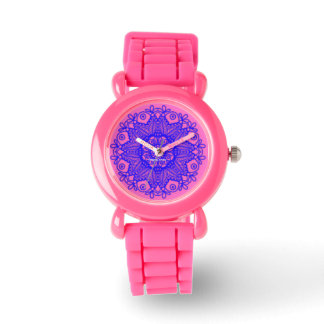 Relógio Espanhol mandala - roxo