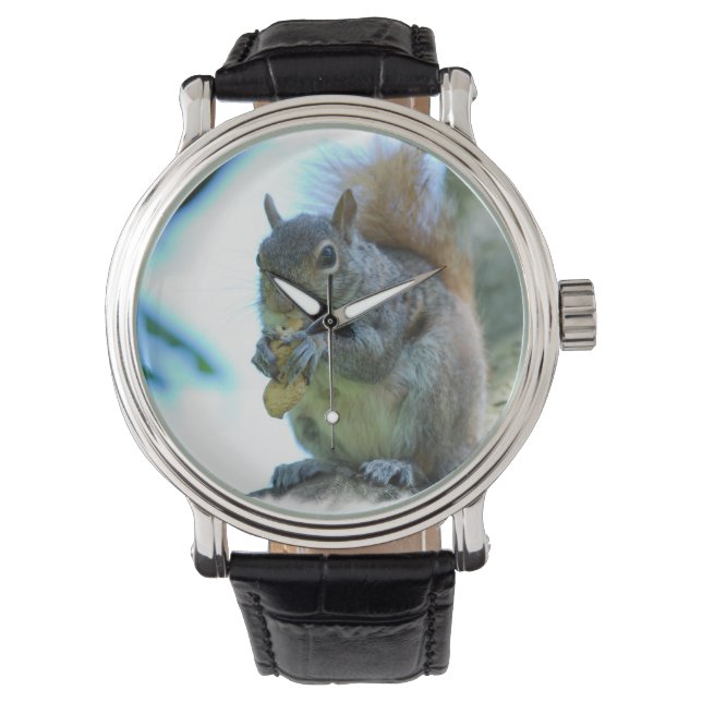 Relógio Esquilo de cinza (Frente)