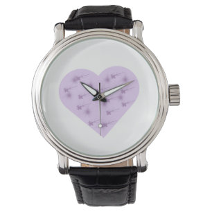 Relógio Estético Purple Heart 