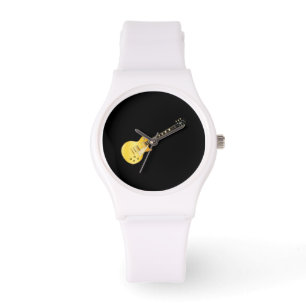 Relógio Estilo Clássico Violão Azul Sólido