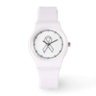 Relógio Estilo de Cinto Cria Branco Sensibilização para a