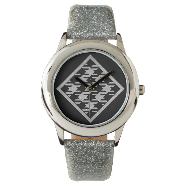 Relógio Estilo de Leve Pied de Poule (Frente)