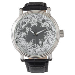 Relógio "Estilo de Senhora Chanel" Padrão floral Watch