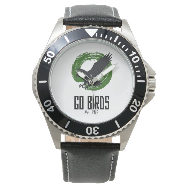 Relógio Estilo Japonês Go Birds (Frente)