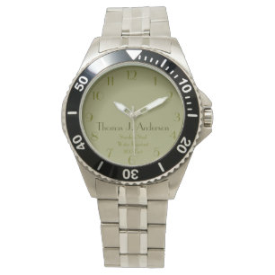Relógio Estilo militar personalizado verde