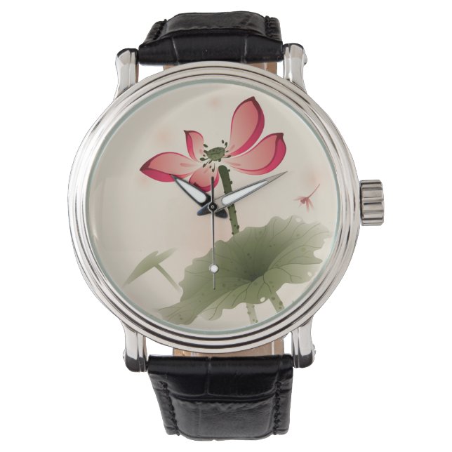 Relógio Estilo oriental Lotus (Frente)
