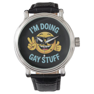 Relógio Estou Fazendo Coisas Gays Meme Engraçado Orgulho L