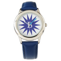 Estrela azul fina e simples inicial profunda