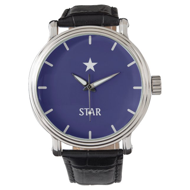 Relógio Estrela em Azul Marinho (Frente)